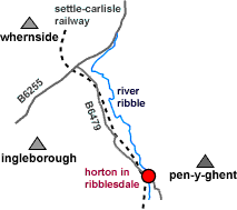 sketch map of the three peaks location